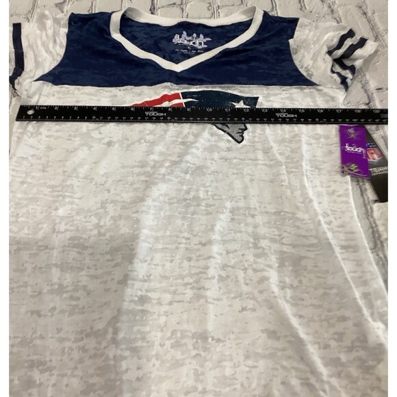 NFL Touch T-Shirt Women's Size XL White Navy New England Patriots Team Heather - Picture 6 of 7